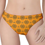Halloween Spider Web Pattern Print Women's Thong