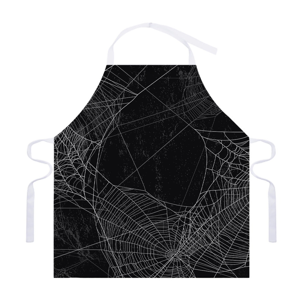 Halloween Spider Web Print Adjustable Apron
