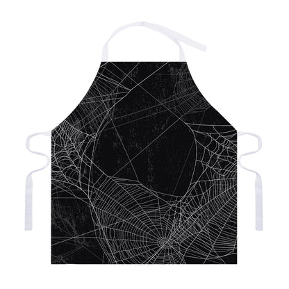Halloween Spider Web Print Adjustable Apron