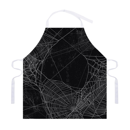 Halloween Spider Web Print Adjustable Apron