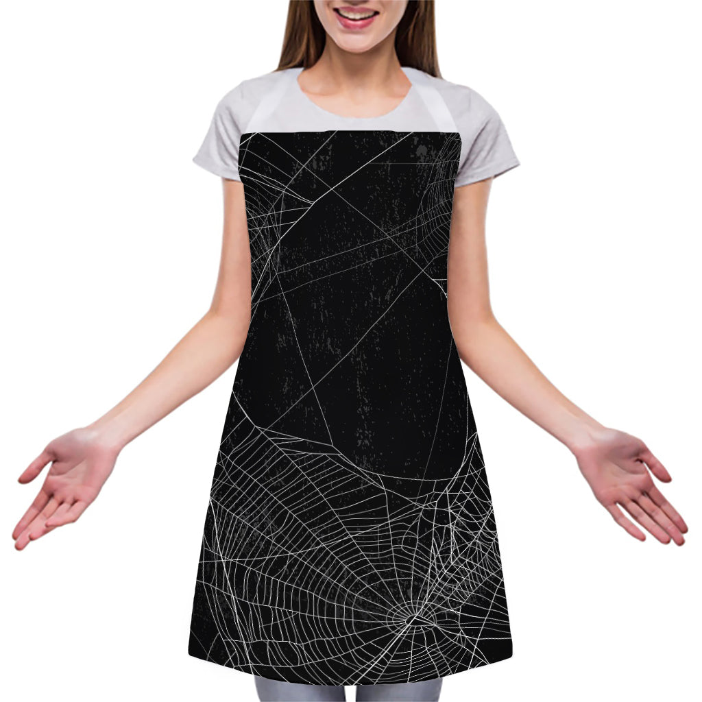 Halloween Spider Web Print Adjustable Apron