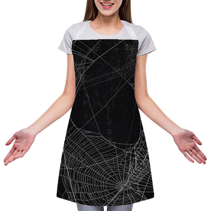 Halloween Spider Web Print Adjustable Apron