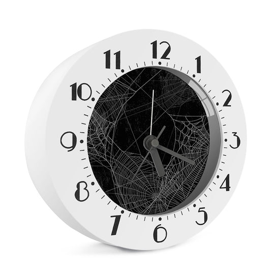 Halloween Spider Web Print Alarm Clock