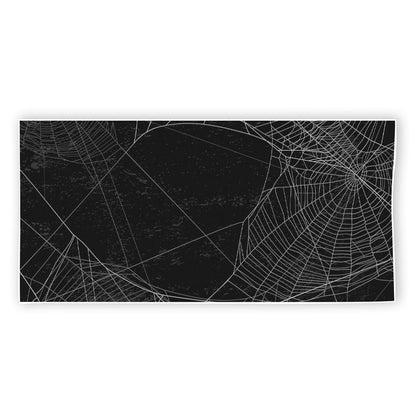 Halloween Spider Web Print Beach Towel