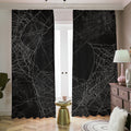Halloween Spider Web Print Dimout Pencil Pleat Curtains