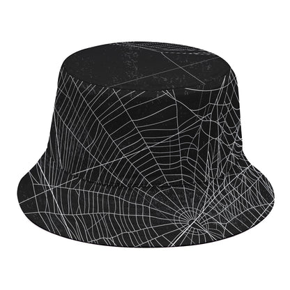 Halloween Spider Web Print Bucket Hat