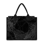 Halloween Spider Web Print Canvas Tote Bag