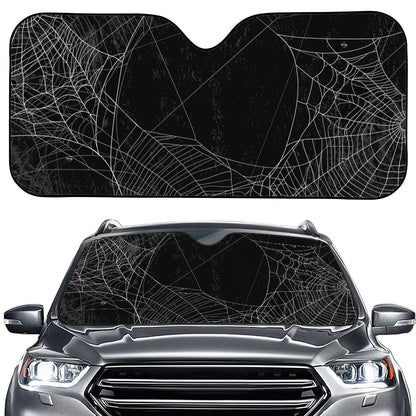 Halloween Spider Web Print Car Windshield Sun Shade