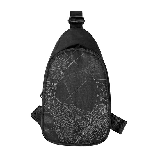 Halloween Spider Web Print Chest Bag