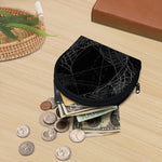 Halloween Spider Web Print Coin Purse