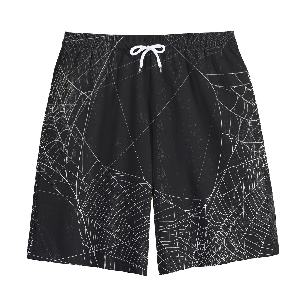 Halloween Spider Web Print Cotton Shorts