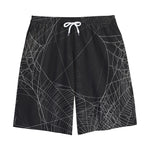Halloween Spider Web Print Cotton Shorts