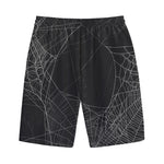 Halloween Spider Web Print Cotton Shorts