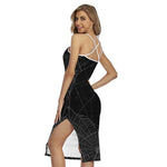 Halloween Spider Web Print Cross Back Cami Dress