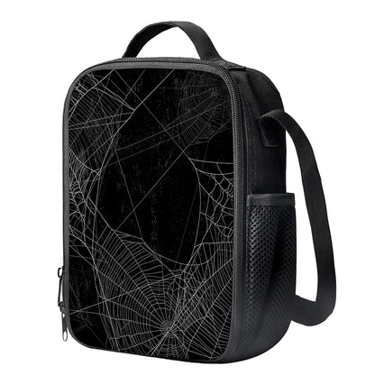 Halloween Spider Web Print Crossbody Lunch Bag