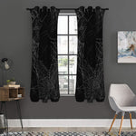 Halloween Spider Web Print Curtain