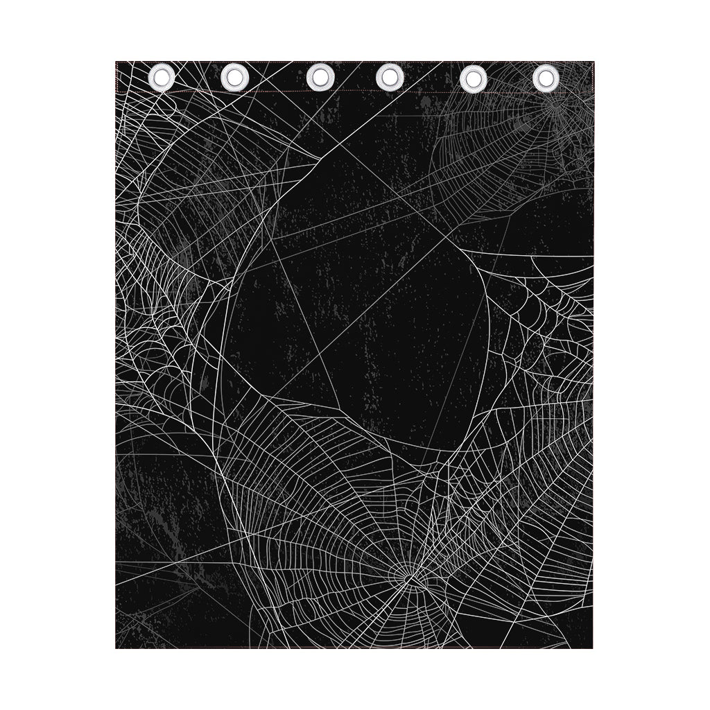 Halloween Spider Web Print Curtain