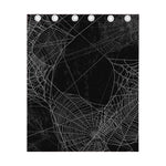 Halloween Spider Web Print Curtain