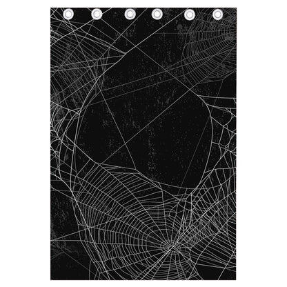 Halloween Spider Web Print Curtain