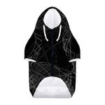 Halloween Spider Web Print Dog Zip Up Hoodie
