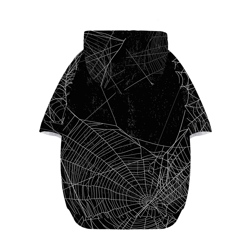 Halloween Spider Web Print Dog Zip Up Hoodie