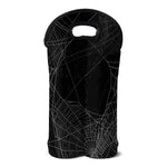 Halloween Spider Web Print Double Neoprene Wine Tote