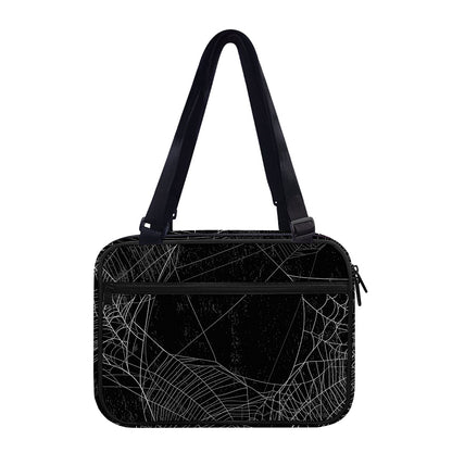 Halloween Spider Web Print Double Strap Bible Bag