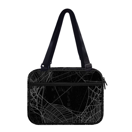 Halloween Spider Web Print Double Strap Bible Bag