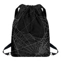 Halloween Spider Web Print Drawstring Backpack