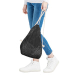 Halloween Spider Web Print Drawstring Bag