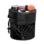 Halloween Spider Web Print Drawstring Makeup Bag