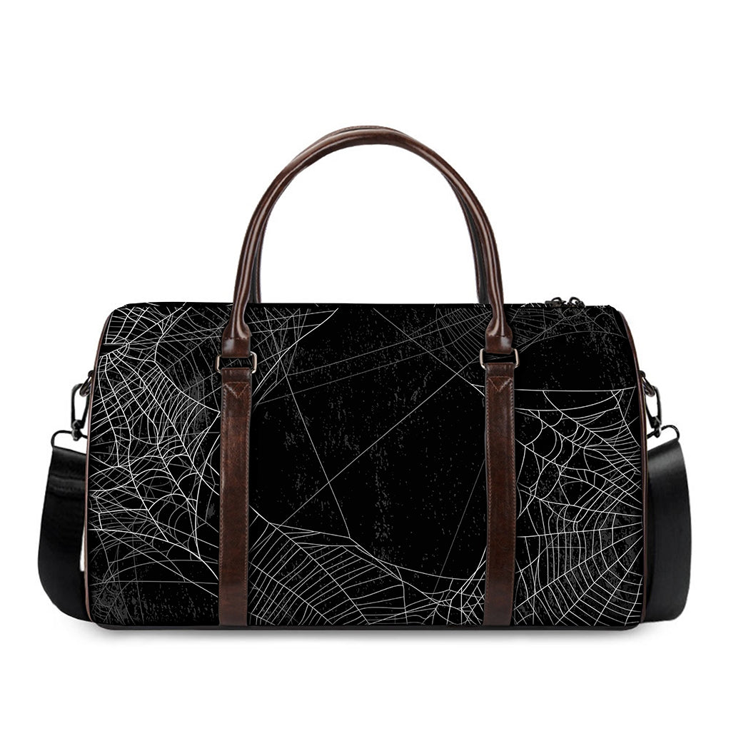 Halloween Spider Web Print Duffle Bag