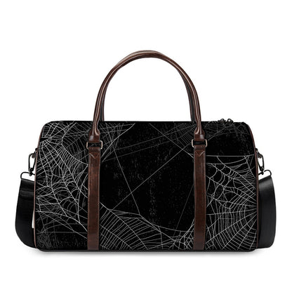 Halloween Spider Web Print Duffle Bag