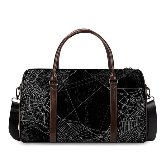Halloween Spider Web Print Duffle Bag