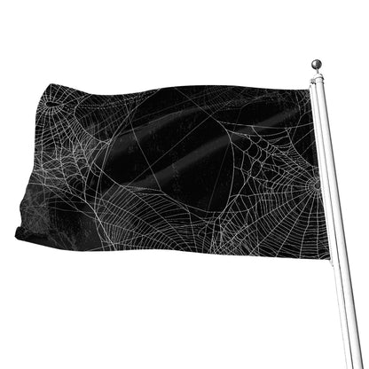 Halloween Spider Web Print Flag