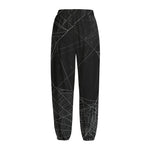 Halloween Spider Web Print Fleece Lined Knit Pants