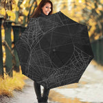 Halloween Spider Web Print Foldable Umbrella
