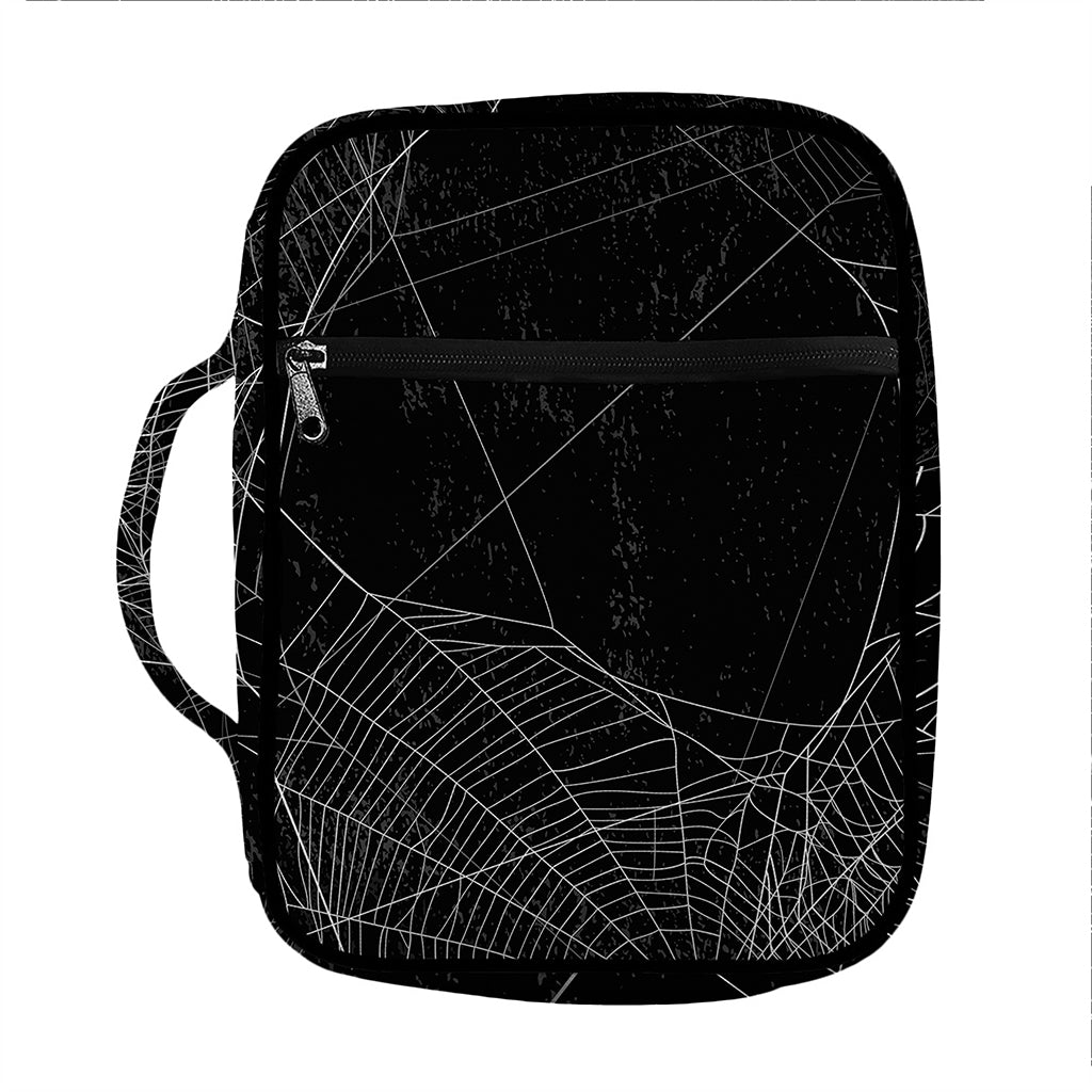 Halloween Spider Web Print Front Pocket Bible Bag