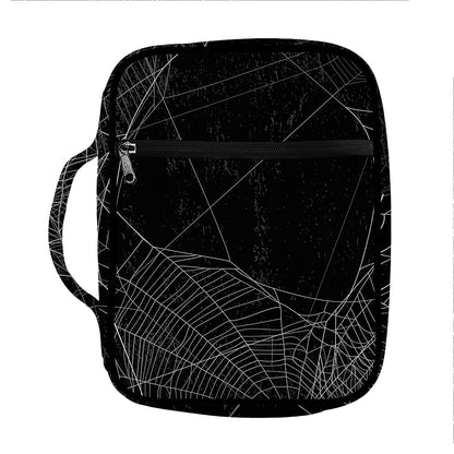 Halloween Spider Web Print Front Pocket Bible Bag