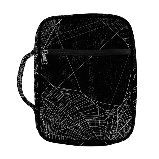Halloween Spider Web Print Front Pocket Bible Bag