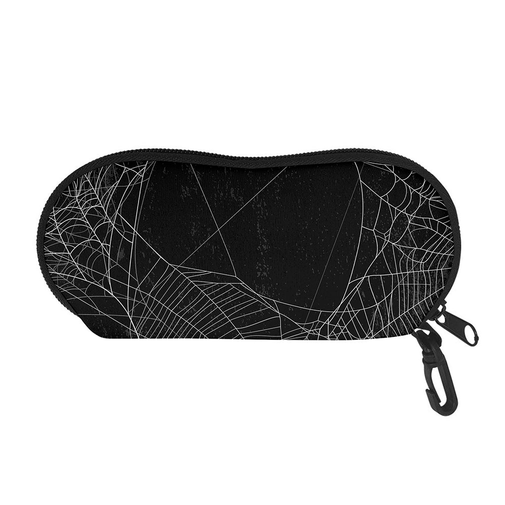Halloween Spider Web Print Glasses Case