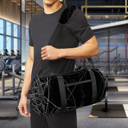 Halloween Spider Web Print Gym Bag