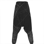 Halloween Spider Web Print Hammer Pants