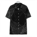 Halloween Spider Web Print Hawaiian Shirt