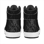 Halloween Spider Web Print High Top Leather Sneakers