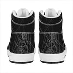 Halloween Spider Web Print High Top Leather Sneakers