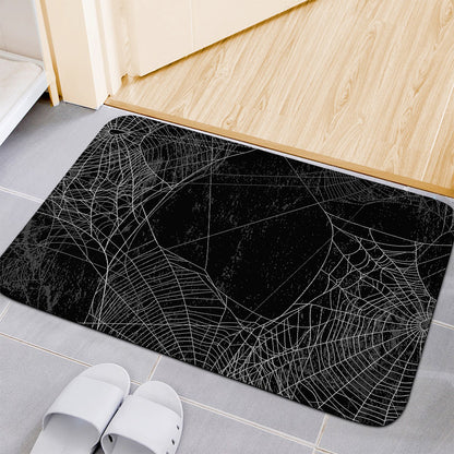 Halloween Spider Web Print Indoor Door Mat