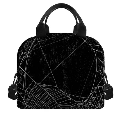 Halloween Spider Web Print Insulated Lunch Bag