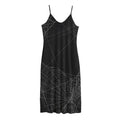 Halloween Spider Web Print Jersey Midi Cami Dress