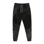Halloween Spider Web Print Jogger Pants